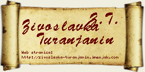 Živoslavka Turanjanin vizit kartica